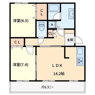 トレステージ浦和【3階】の間取り