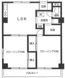 二進ビル【4階】の間取り