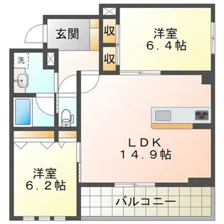 南丸之内 ShaMaison Hills【3階】の間取り