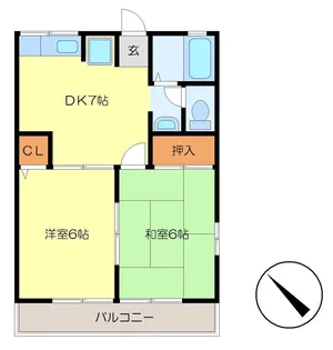 サンライズ四季【2階】の間取り