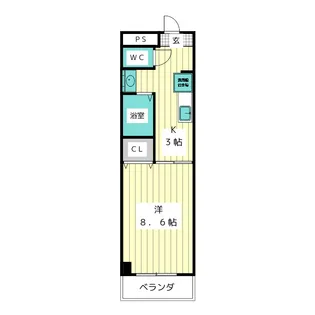 ヒルズヤマザト【3階】の間取り