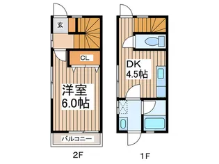 フラット ピオニ-の間取り