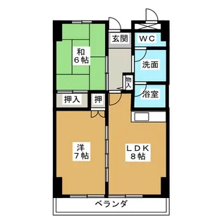 第32オーシャンハイツ【14階】の間取り