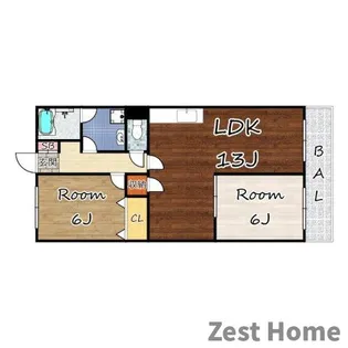 ラ・カサ・プリメーラ【2階】の間取り