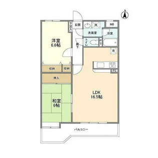 五反山ヒルズ【2階】の間取り