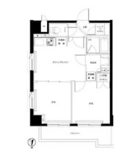 ルーブル大鳥居伍番館【2階】の間取り
