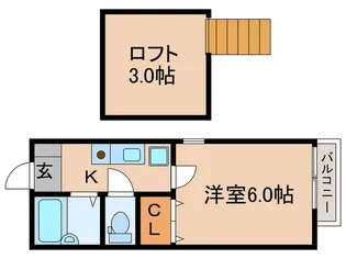 アジュ-ルA【2階】の間取り