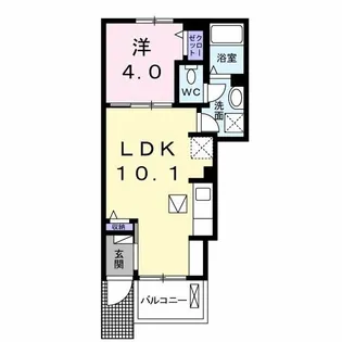ナリッシュ・コート【1階】の間取り