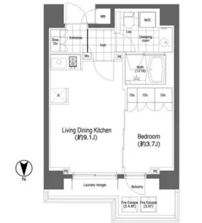 BPRレジデンス恵比寿【4階】の間取り