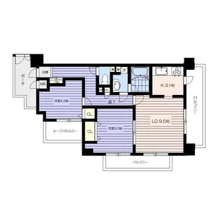 ファミール亀有壱番館【4階】の間取り