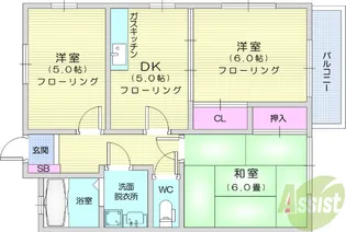 イル・デ・パン八木山南【1階】の間取り