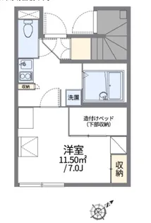 レオパレス芦花公園II【1階】の間取り