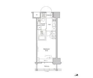 プラウドフラット西早稲田【8階】の間取り