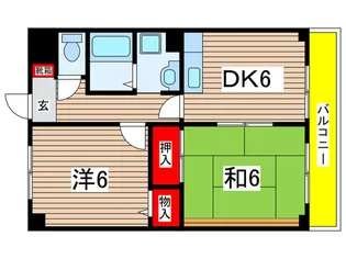 シャルムハイツ【4階】の間取り