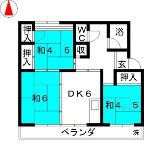 丸子南団地 S-2【3階】の間取り