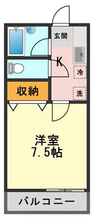 ラジェルスアオト【2階】の間取り