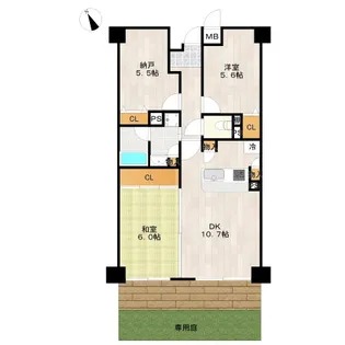 レクシア忍ヶ丘【1階】の間取り