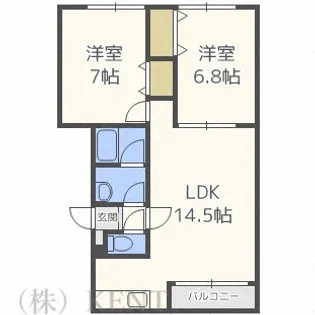 エストラージュ西野参番館【2階】の間取り