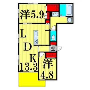 ロイヤルクレスト【1階】の間取り