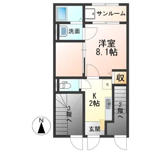 ラ・ヴィータ【1階】の間取り