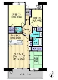 フローレンス東蟹屋グランドアーク弐番館【9階】の間取り