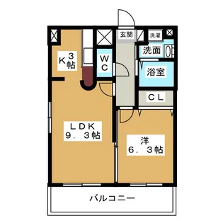 ノーブル庄内通【8階】の間取り