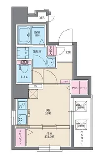 イクシオン博多【6階】の間取り