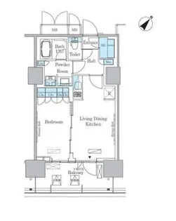 HARUMIFLAG PORT VILLAGE C棟【3階】の間取り