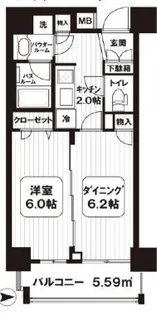 ヴェルディーク浅草【1階】の間取り