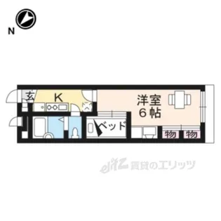 レオパレスキヌガワ【1階】の間取り