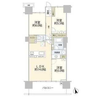 プレミスト昭島モリパークレジデンス【2階】の間取り