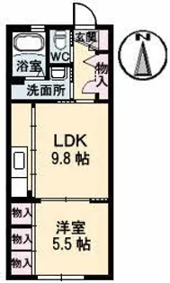 リブメゾン南方【1階】の間取り