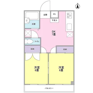 シェリーハイツ壱番館【3階】の間取り