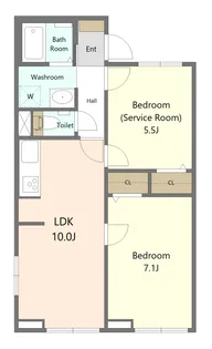 上目黒シティハウス【2階】の間取り