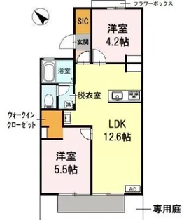 エミネントセジュールA棟【1階】の間取り
