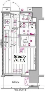 ガーラ・プレシャス川崎【9階】の間取り