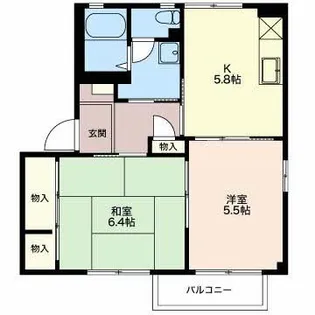 フレグランスグリーンパーク E【2階】の間取り