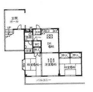 メイプル大和田【1階】の間取り