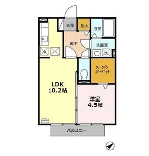 セジュールさくら【1階】の間取り