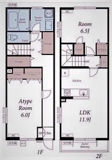 メゾネット玉川の間取り