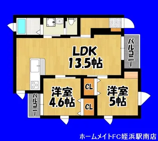 MaisonClasseマリナ通り(メゾンクラッセマリナ通り)【3階】の間取り