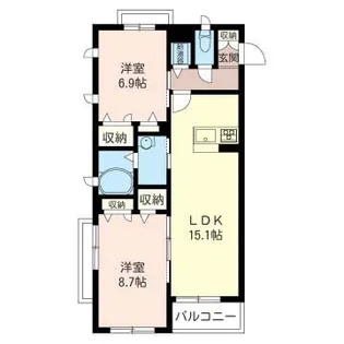 フォルトゥーナ【2階】の間取り