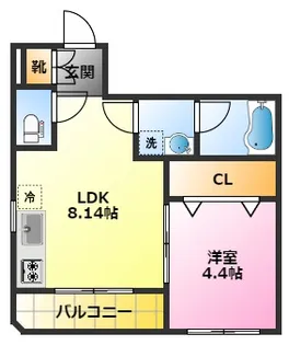 Horn west Kosugi『ホーンウエストコスギ』【2階】の間取り