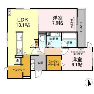 Muguete(ムゲーテ)【3階】の間取り