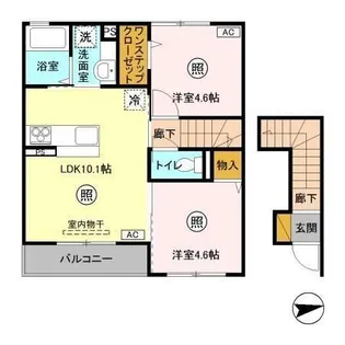 アーバンスクエア【2階】の間取り