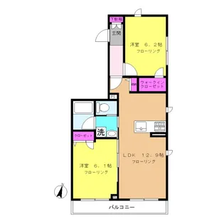 リヴェール桜台A【1階】の間取り