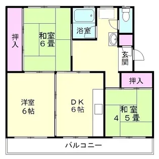 沼津原団地 3号棟【3階】の間取り
