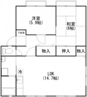 サンライフ坂本 B【1階】の間取り