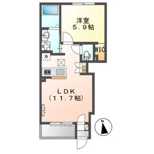 Monsheri(モンシェリー)【1階】の間取り