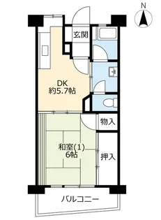 UR芝山【3階】の間取り
